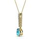 2 - Orah London Blue Topaz and Diamond Journey Pendant 