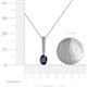 4 - Orah Blue Sapphire and Diamond Journey Pendant 