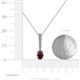 4 - Orah Red Garnet and Diamond Journey Pendant 