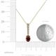 4 - Orah Red Garnet and Diamond Journey Pendant 