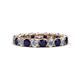 1 - Lucida 3.40 mm Blue Sapphire and Diamond Eternity Band 