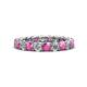 1 - Lucida 3.40 mm Pink Sapphire and Diamond Eternity Band 