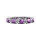 1 - Lucida 3.40 mm Diamond and Amethyst Eternity Band 