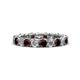 1 - Lucida 3.40 mm Red Garnet and Diamond Eternity Band 