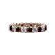 1 - Lucida 3.40 mm Red Garnet and Diamond Eternity Band 