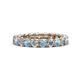 1 - Lucida 3.40 mm Aquamarine and Diamond Eternity Band 