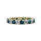 1 - Lucida 3.40 mm Blue and White Diamond Eternity Band 