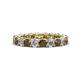 1 - Lucida 3.40 mm Smoky Quartz and Diamond Eternity Band 