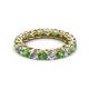 2 - Lucida 3.40 mm Green Garnet and Diamond Eternity Band 