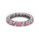 2 - Lucida 3.40 mm Pink Tourmaline and Diamond Eternity Band 