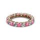 2 - Lucida 3.40 mm Pink Tourmaline and Diamond Eternity Band 