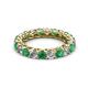 2 - Lucida 3.40 mm Emerald and Diamond Eternity Band 
