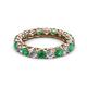2 - Lucida 3.40 mm Emerald and Diamond Eternity Band 