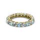 2 - Lucida 3.40 mm Aquamarine and Diamond Eternity Band 