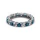2 - Lucida 3.40 mm Blue and White Diamond Eternity Band 