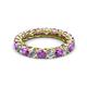 2 - Lucida 3.40 mm Amethyst and Diamond Eternity Band 