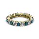 2 - Lucida 3.40 mm Blue and White Diamond Eternity Band 