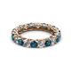 2 - Lucida 3.40 mm Blue and White Diamond Eternity Band 