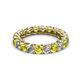 2 - Lucida 3.40 mm Yellow and White Diamond Eternity Band 