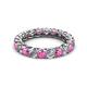 2 - Lucida 3.40 mm Pink Sapphire and Diamond Eternity Band 