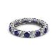 2 - Lucida 3.40 mm Round Blue Sapphire and Diamond Eternity Band 