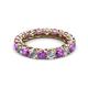 2 - Lucida 3.40 mm Amethyst and Diamond Eternity Band 