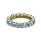 2 - Lucida 3.40 mm Blue Topaz and Diamond Eternity Band 