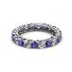 2 - Lucida 3.40 mm Round Iolite and Diamond Eternity Band 