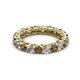 2 - Lucida 3.40 mm Smoky Quartz and Diamond Eternity Band 