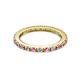 2 - Gracie 2.00 mm Round Pink Sapphire and Diamond Eternity Band 