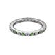 2 - Gracie 2.00 mm Round Green Garnet and Diamond Eternity Band 