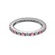 2 - Gracie 2.00 mm Round Pink Tourmaline and Diamond Eternity Band 