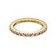 2 - Gracie 2.00 mm Round Pink Tourmaline and Diamond Eternity Band 