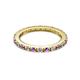 2 - Gracie 2.00 mm Round Amethyst and Diamond Eternity Band 