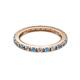 2 - Gracie 2.00 mm Round Blue Topaz and Diamond Eternity Band 