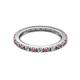 2 - Gracie 2.00 mm Round Rhodolite Garnet and Diamond Eternity Band 