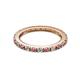 2 - Gracie 2.00 mm Round Rhodolite Garnet and Diamond Eternity Band 