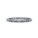 1 - Gracie 2.00 mm Round Blue Topaz and Diamond Eternity Band 