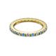 2 - Gracie 2.00 mm Round Blue Topaz and Diamond Eternity Band 