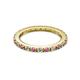 2 - Gracie 2.00 mm Round Rhodolite Garnet and Diamond Eternity Band 