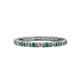 1 - Gracie 2.00 mm Round Emerald and Diamond Eternity Band 