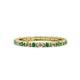 1 - Gracie 2.00 mm Round Emerald and Diamond Eternity Band 