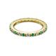 2 - Gracie 2.00 mm Round Emerald and Diamond Eternity Band 