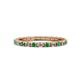 1 - Gracie 2.00 mm Round Emerald and Diamond Eternity Band 