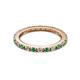 2 - Gracie 2.00 mm Round Emerald and Diamond Eternity Band 