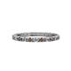 1 - Gracie 2.00 mm Round Smoky Quartz and Diamond Eternity Band 