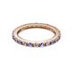 2 - Gracie 2.00 mm Round Tanzanite and Diamond Eternity Band 
