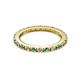 2 - Gracie 2.00 mm Round Green Garnet and Diamond Eternity Band 