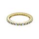 2 - Gracie 2.00 mm Round Aquamarine and Diamond Eternity Band 