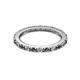 2 - Gracie 2.00 mm Round Black and White Diamond Eternity Band 